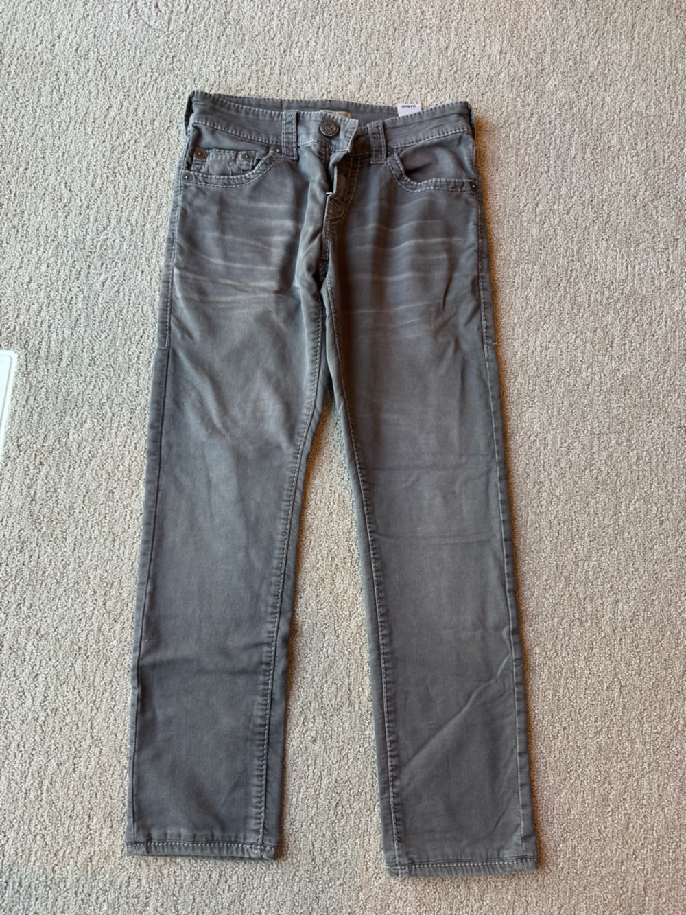 True Religion Mens Geno Jeans in Grey